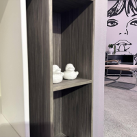 MDF Italia - Regal Inmotion Lack Weiß X042 Holz Natur Grau - 9