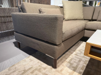 Brühl - Ecksofa Tomo Soft Stoff 3677 25 Grau Füße Massivholz Schwarz Lackiert - 2