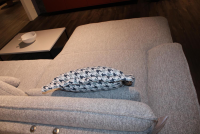 Hukla - Ecksofa Bennet Stoff 20 Loft Silber mit 2 Kissen - 4