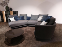 Rolf Benz - Ecksofa Onda Stoff 17.300 Dunkel Schwarz Grau Fuß Massivholz Eiche Schwarz Lackiert Inklusive 9 Bliesen Kissen Und 4 Polsterkissen Ohne Couchtisch - 7