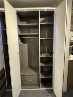 Nolte - Kleiderschrank Horizont 100 Dekor Polarweiß Winkelgriffe Edelstahl Gebürstet Mit Beleuchtung - 6