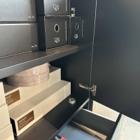 Piure - Schrank Nex Glamour Korpus Mattlack 43 Coal Fronten Spiegelglas 02 Luna - 2