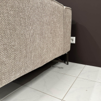 Jori - Wohnlandschaft Loungeville Landscape Stoff Axil C0003 Beige Braun Fuß Bronze Schwarz Matt Lackiert Mit Kissen - 3