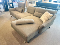 Contur - Ecksofa Bormio Stoff Udine Graphit Grau Gestell Schwarz Inklusive Lendenkissen - 3