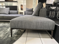 Walter Knoll - Ecksofa Jaan Living Stoff Togba Blue Bronze Grau Füße Metall Matt Bronze Pulverbeschichtet Inklusive Ablageboard Schwarz - 4