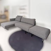 IP Design - Sofa mit Longchair Cube Air Stoff Cooper BW1779-191 Grau - 3