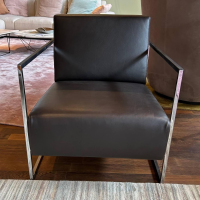 Walter Knoll - Sessel Sen Leder Elen 1221 Darkbrown Braun Gestell Stahl Hochglanz Verchromt - 3