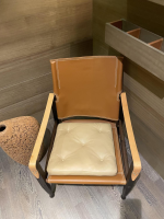 Carl Hansen & Søn - Sessel Safari Kernleder Natur Thor 325 Orange Braun Gestell Esche Schwarz Geräuchert Geölt - 3