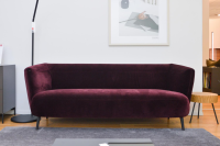 Rolf Benz - Sofa Elva SOB 300 Stoff 17.409 Schwarzrot Füße Schwarz - 6