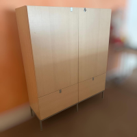 Priel - Highboard Holz Ahorn 2 Türig Mit 2 Schubkästen - 3