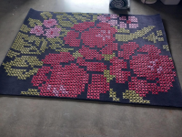 Sahco - Teppich 240x170 Bouquet Multicolour Anthrazit Rot Grün - 5