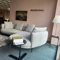 Walter Knoll - Polstergarnitur Maaru Stoff Namib 7920 Moon Grau Gestell Aluminium Bronze Matt Pulverbeschichtet Mit Kissen - 2