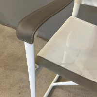 B&B Italia - Outdoor Klappstuhl Mirto Stoff 2445102 Stige Weiß Natur Gestell 0186V Weiß Lackiert - 10