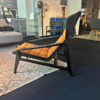 Molteni & C - Sessel D 156 3 Leder Scirocco SD974 Rugine Orange Braun Gestell Massivholz Schwarz Hochglanz Lackiert - 4