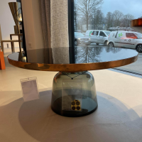 ClassiCon - Beistelltisch Bell Coffee Table Copper Kristallglas Schwarz Lackiert Metallaufsatz Kupfer - 4