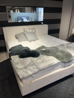 Musterring - Polsterbett Elias Stoff 5236 Creme Sockelunterbau Schwarz ohne Matratze ohne Lattenrost - 7