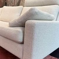 COR - Sofa Conseta Stoff 8207 Muschel Creme Gestell Metall F05 Schwarz - 3