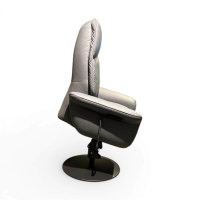 himolla - Sessel 8951 Easy-Swing Leder Longlife Sea Grau Tellerfuß Metall Schwarz Pulverbeschichtet Inkl. Aufstehhilfe - 4