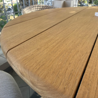 DEDON - Essgruppe Fllair Geflecht Sahara 231 Platte Teak 205 Kissenauflage Nube 638 Alto - 2