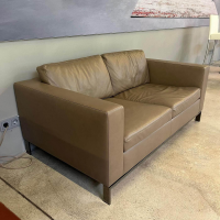 Walter Knoll - Sofa Foster 503 20 Leder Elen Fango Braun Gestell Schwarz Verchromt Inklusive Kunststoffgleiter - 2