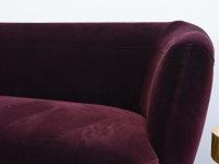 Rolf Benz - Sofa Elva SOB 300 Stoff 17.409 Schwarzrot Füße Schwarz - 5