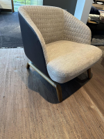 Giorgetti - 2-er Set Sessel Janet Braun Mit Nussbaum Gestell Und Leder - 6