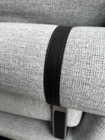 B&B Italia - Ecksofa Nanoo Stoff Sara Melange Grau Gestell Aluminium Poliert Inklusive Rückenkissen - 5