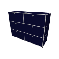 USM Haller - Sideboard USM Metall Stahlblau Pulverbeschichtet Gestell Metall Verchromt - 5