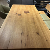 Wimmer - Essgruppe Zweigl Holz Rustikale Asteiche Leder Colorado 546 Olivegrün Grün Gestell Metall RAL7021 Schwarzgrau - 5