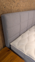 Frankenstolz - Boxspringbett Silver Express Stoff A 1104 Grau Füße Holz Mit Partnermatratze Und Gel Topper - 5