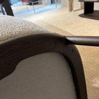 Molteni & C - 2er-Set Sessel Margou Stoff WG411 BI Carta Grau Beige Gestell Eukalyptus Schwarz - 10