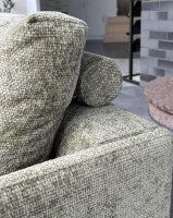 Violetta - Ecksofa Jolina Stoff 50/30 Sage Bissau Grün mit 3 Rückenkissen - 10