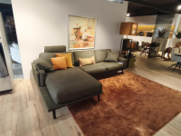 Leolux - Ecksofa Bellice Stoff 24 550 Grau Beige Gussfuß Aluminium Glatt Matt Schwarz Pulverbeschichtet Inklusive Kissen - 2