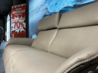 himolla - Sofa Hans Leder 35 Mariposa Opal Beige Metallfuß Edelstahloptik 62 Silber - 6