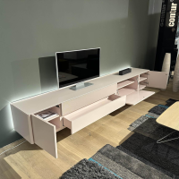 Sudbrock - Sideboard Goya Lack 481 Antik Rosa Abdeckplatte Glas Gefrostet Lackiert Mit Indirekter Beleuchtung - 6