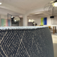 Ligne Roset - Sofa Taru Stoff G Vidar Slice Blau Beige Gestell Stahlrohr Mit Kissen - 2