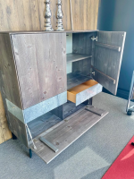 Anrei - Highboard Puro Massivholz Bergfichte Mit Naturstein Einlagen - 4