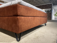 RUF Betten - Boxspringbett Cushido ALX R Stoff 07909 Rot Braun Fuß Mattschwarz Inklusive Kissen - 11