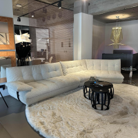 IP Design - Sofa Soulmate Stoff Zoey 171 Creme Beige Gestell Massivholz Füße Kunststoff Schwarz - 4