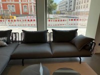 Talenti - Outdoorsofa Cruise Stoff Rope Dark Grey R10 Grau Gestell Graphit Grau Inklusive Outdoorparavent Und Kissen - 3