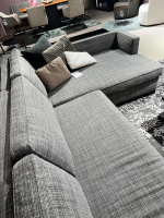 Christine Kröncke - Ecksofa Hailey Stoff Chameleon Salvia 4145 085 Grau Fuß Matt Schwarz Pulverbeschichtet - 3