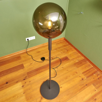 Bielefelder Werkstätten - Stehleuchte Atmosphere Kugel Glas Transparent Braun Fuß Bronze Matt - 8