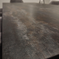 Contur - Auszugstisch Pienza Platte Keramik Oxido Darknight Grau Anthrazit Gestell Aluminium Schwarzgrau Pulverbeschichtet - 3