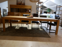 Decker - Esstisch 5100 Eiche Massiv Bianco mit Verlängerungsplatte - 3