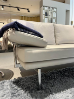 Walter Knoll - Sofa Living Platform 400 30 FLFR Leder Cashmere 1344 Hellgrau Gestell Hochglanz Verchromt - 4