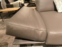 Koinor - Polstergarnitur Wesley Leder X Happy Oak Beige Gestell Metallkufe Nickel Schwarz Satiniert Inklusive Kissen - 4