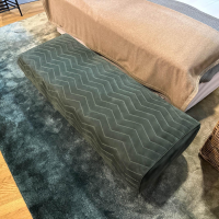 Minotti - Bank Quincy Chevron Leder Nabuk 30 Malachite grün Gestell Metall Brandy Anthrazit Glänzend Lackiert - 4