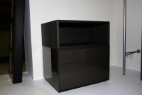 Piure - Nachtkommode Nex Lack Hochglanz Coffee Box Offen Stehend Eiche Grey - 2