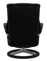 Stressless - Stressless Mayfair M Leder Batick Black Schwarz Gestell Signature Metall Alu Poliert Holz Schwarz Mit Hocker - 2