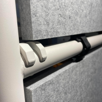 Vitra - Bürosystem Comma Shelf und Horizontal Beam Melamin Soft Light Screen Vlies Kieselgrau - 6